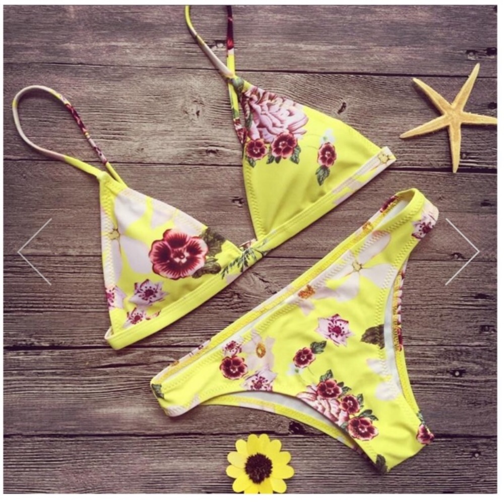 Yellow Floral Zaful Bikini